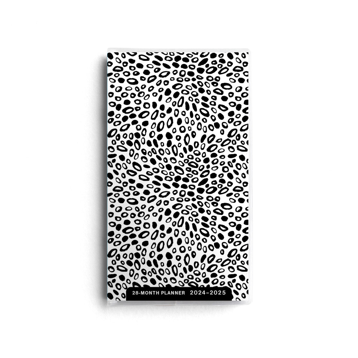 Black and White Abstract Polka Dot 2024-2025  Pocket Calendar - The Christian Gift Company