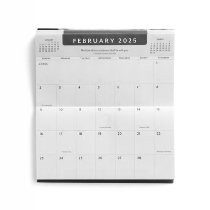 Black and White Abstract Polka Dot 2024-2025  Pocket Calendar - The Christian Gift Company