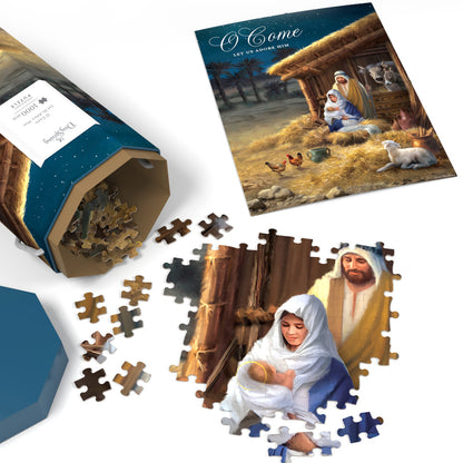 O Come Let Us Adore Him - 1,000 Piece Puzzle - The Christian Gift Company