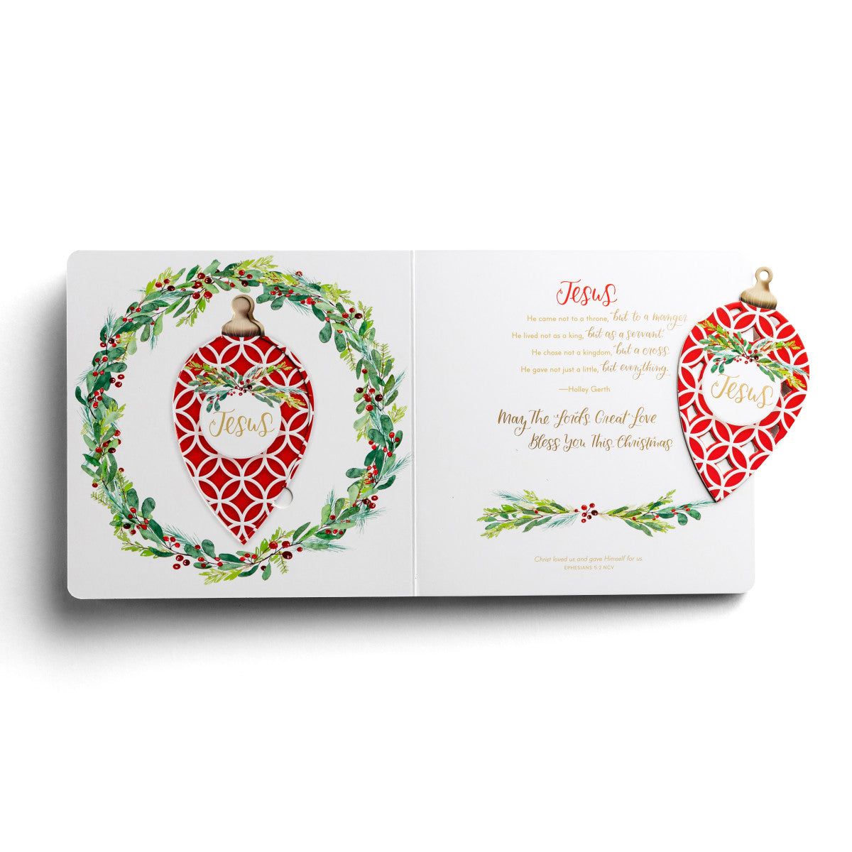 Emmanuel, God With Us - Ornament Book with Advent Devotionals - The Christian Gift Company