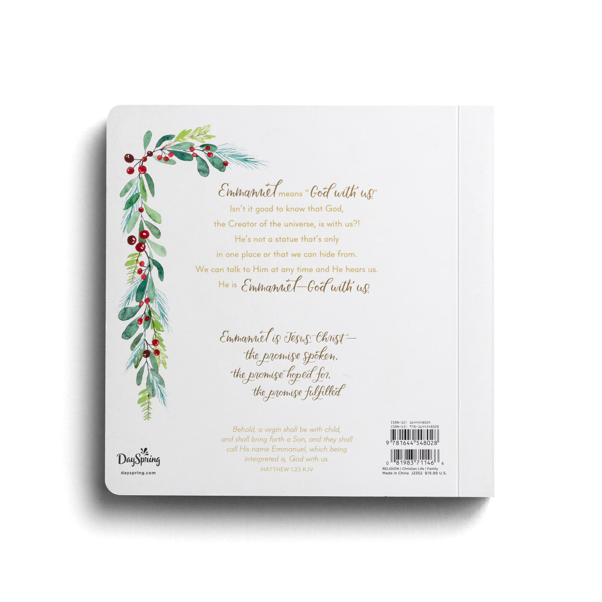 Emmanuel, God With Us - Ornament Book with Advent Devotionals - The Christian Gift Company