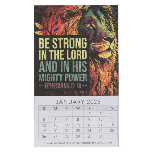 Be Strong in the Lord 2025 Mini Magnetic Calendar - Ephesians 6:10