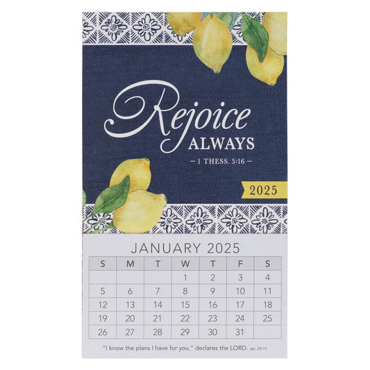 Rejoice Always 2025 Mini Magnetic Calendar - 1 Thessalonians 5:16