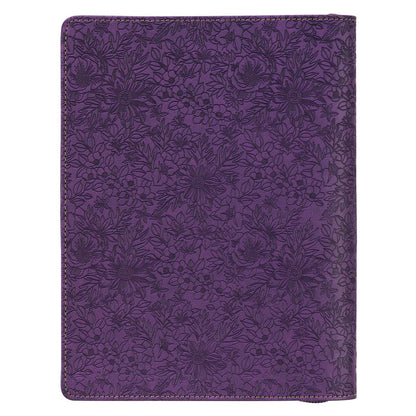 2026 I Know The Plans Large Zippered Purple Faux Leather 18-month Planner for Women - Jeremiah 29:11 - The Christian Gift Company