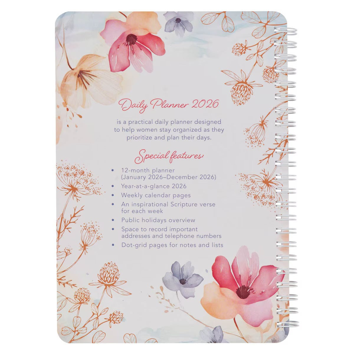 2026 Strength and Song Spiral Weekly Planner - Psalm 118:14 - The Christian Gift Company