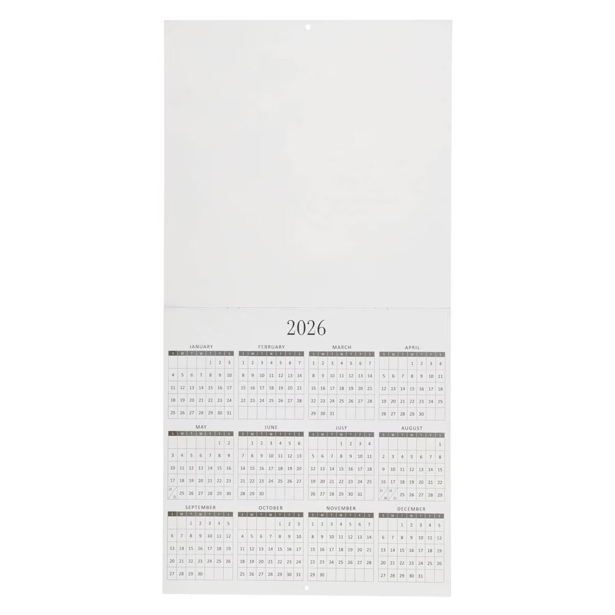 2026 He Restores My Soul Large Wall Calendar - Psalm 23:3 - The Christian Gift Company