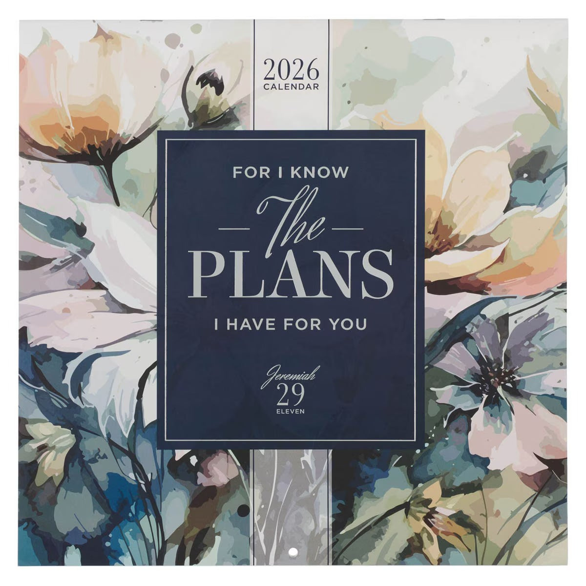 2026 I Know the Plans Large Wall Calendar - Jeremiah 29:11 - The Christian Gift Company