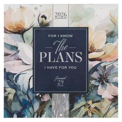 2026 I Know the Plans Large Wall Calendar - Jeremiah 29:11 - The Christian Gift Company