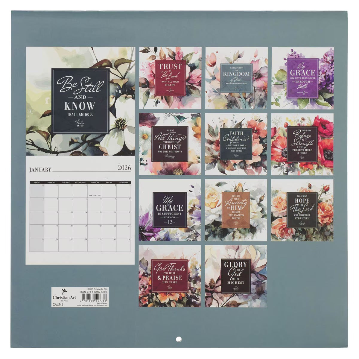 2026 I Know the Plans Large Wall Calendar - Jeremiah 29:11 - The Christian Gift Company