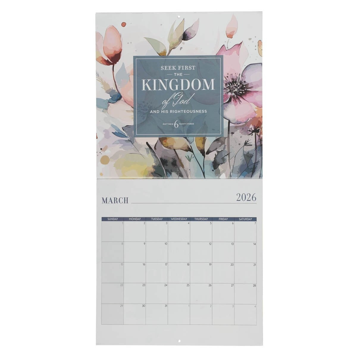 2026 I Know the Plans Large Wall Calendar - Jeremiah 29:11 - The Christian Gift Company