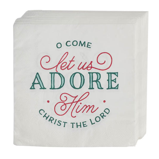 Come Let Us Adore Him Paper Napkin Set - The Christian Gift Company