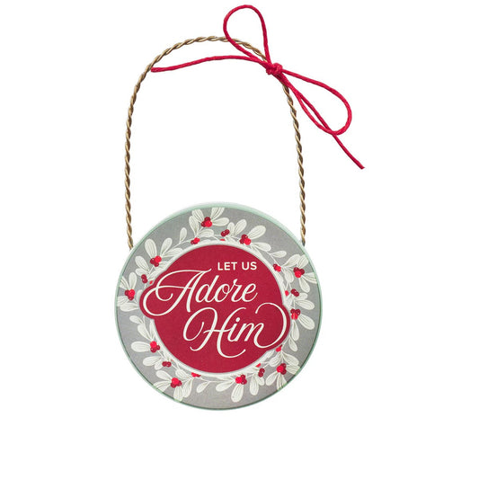 Adore Him Round Resin Christmas Ornament - The Christian Gift Company