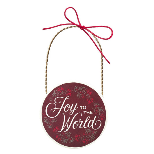 Joy to World Round Resin Ornament - The Christian Gift Company