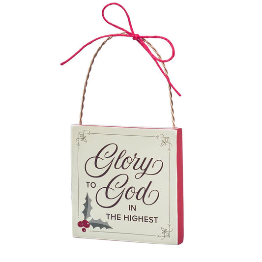 Glory to God in the Highest Resin Christmas Ornament - The Christian Gift Company