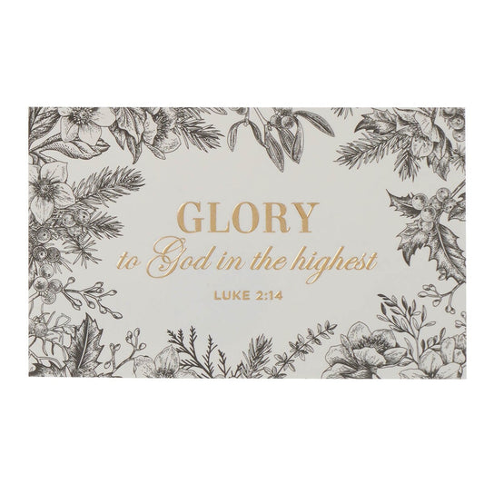 Glory to God Black Botanical Pass-Around Card Set - pack of 25 - The Christian Gift Company