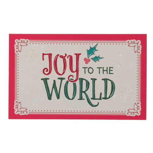 Joy to the World Vintage Holly Pass-Around Card Set - pack of 25 - The Christian Gift Company