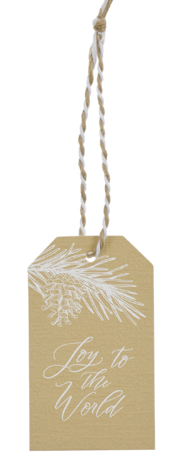 Merry Christmas Golden Pine Gift Tag Set - 16 tags - The Christian Gift Company