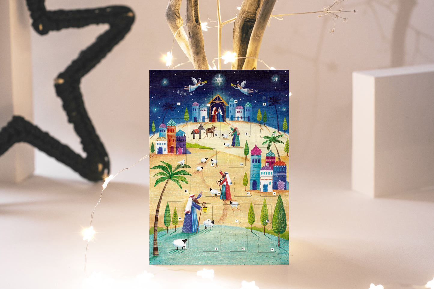 Journey To Bethlehem Christmas Story Advent Calendar Card - The Christian Gift Company