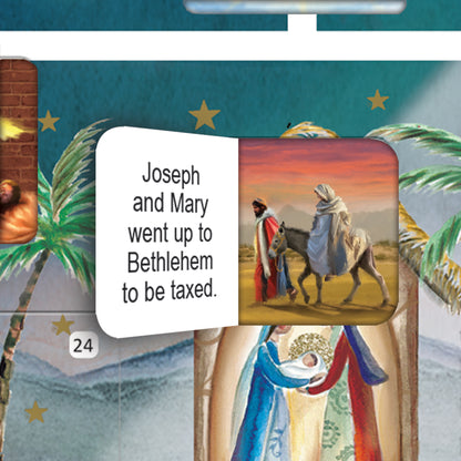 Christmas Story Square Advent Calendar Card - A Child Is Born