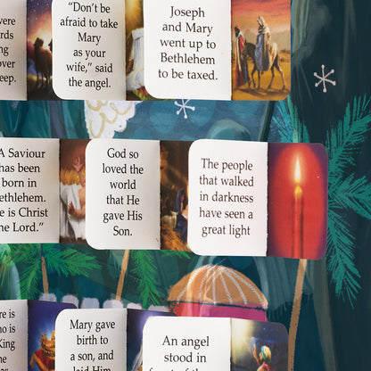 Christmas Story Square Advent Calendar Card - Dove/Bethlehem