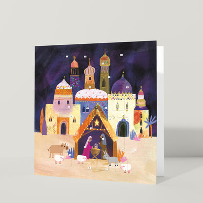 Christmas Story Square Advent Calendar Card - Nativity - The Christian Gift Company