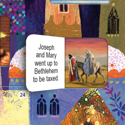 Christmas Story Square Advent Calendar Card - Nativity