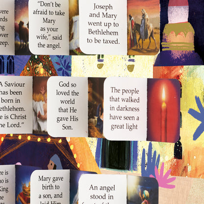 Christmas Story Square Advent Calendar Card - Nativity - The Christian Gift Company