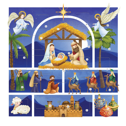 Christmas Story Square Advent Calendar Card - Christmas Story
