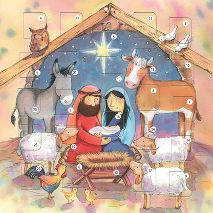Christmas Story Square Advent Calendar - In A Stable