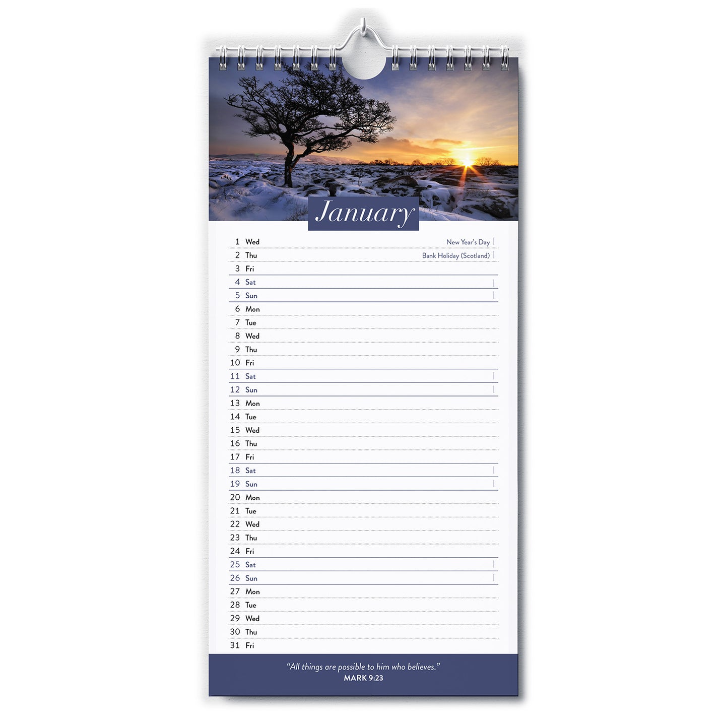 2025 Slim Wall Calendar: Words of Jesus