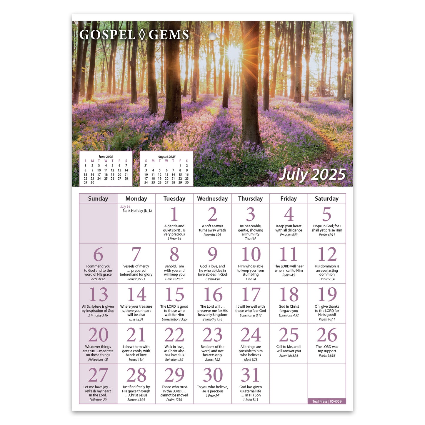 2025 Verse-a-Day Wall Calendar: Gospel Gems