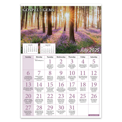 2025 Verse-a-Day Wall Calendar: Gospel Gems