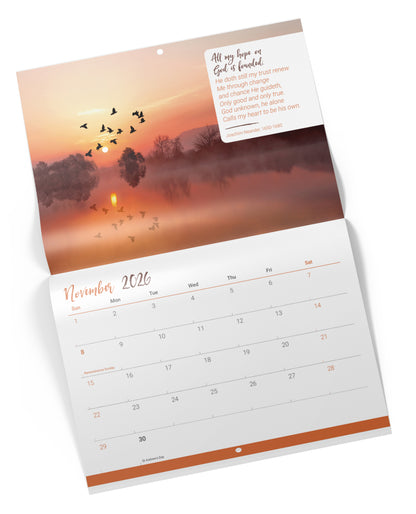 Favourite Hymns Mini Wall Calendar 2026 - The Christian Gift Company
