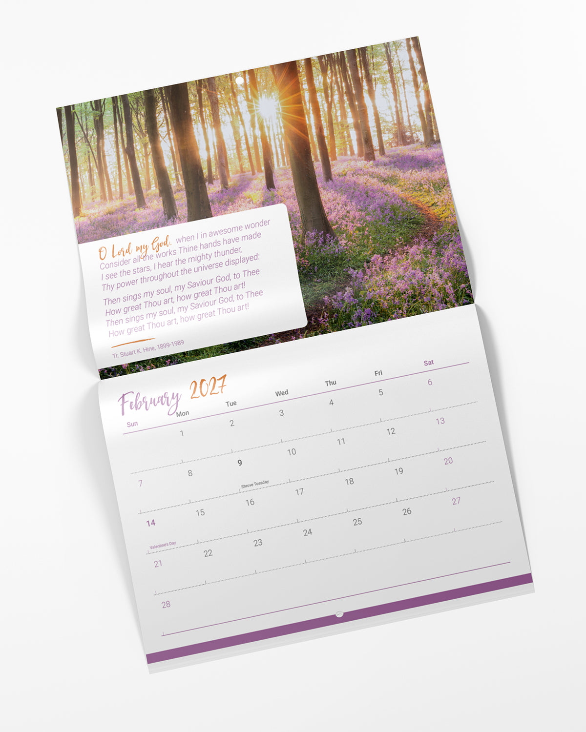 Favourite Hymns Mini Wall Calendar 2027
