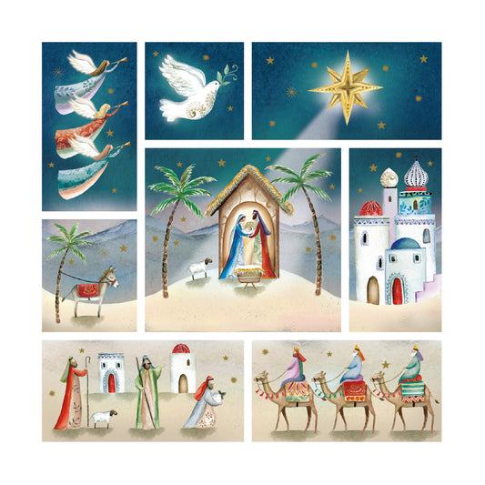 Welsh Bilingual Christmas Cards - A Child Is Born (pack of 10)
