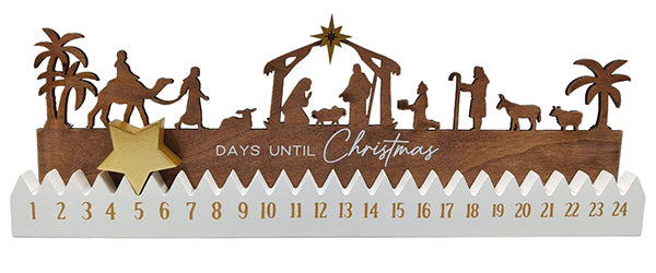 Wooden Nativity Advent Calendar - The Christian Gift Company