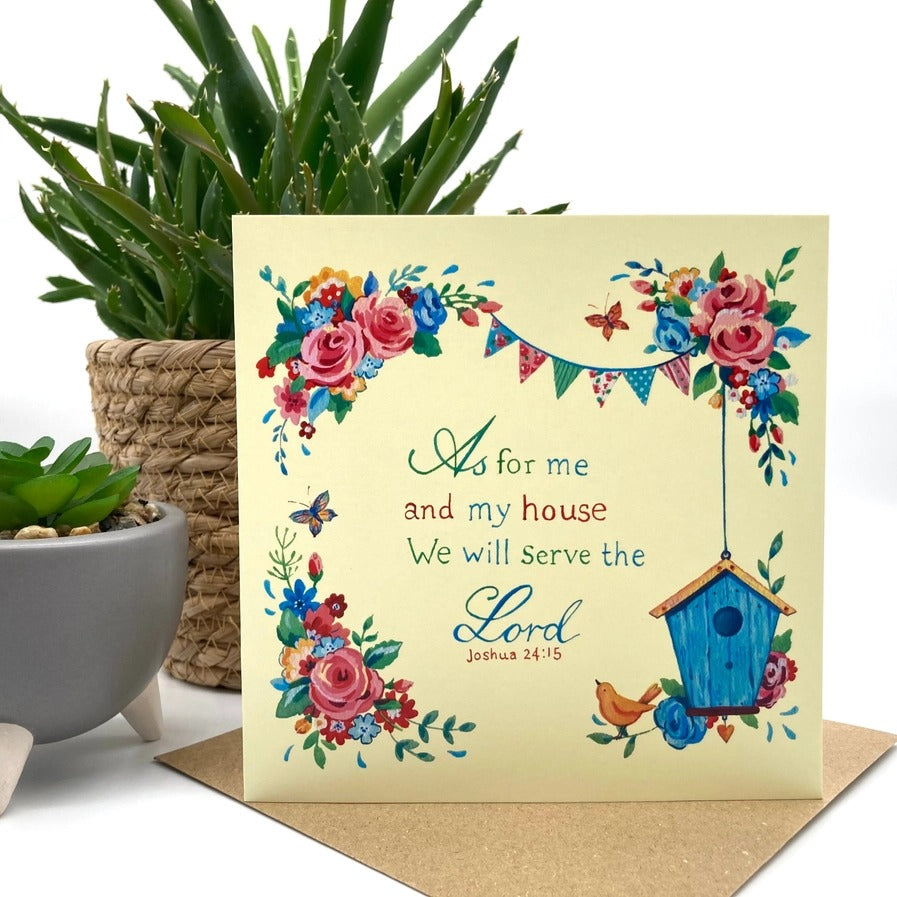 As for Me Greetings Card - The Christian Gift Company