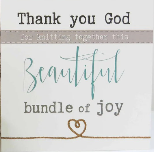 Thank You God New Baby Card - The Christian Gift Company
