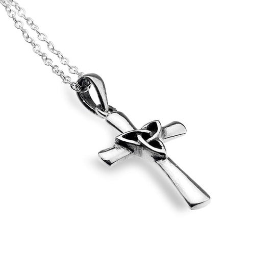 Silver Cross with Celtic Knot - The Christian Gift Company