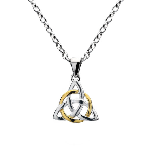 Sterling Silver Trinity Knot and Halo Necklace - The Christian Gift Company