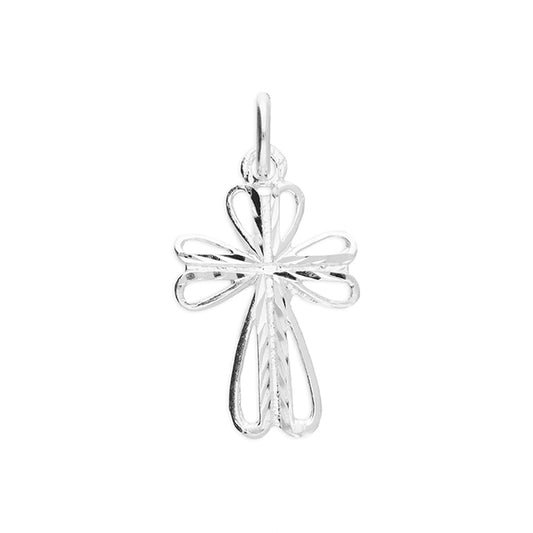 Diamond-cut Fancy Silver Cross - The Christian Gift Company