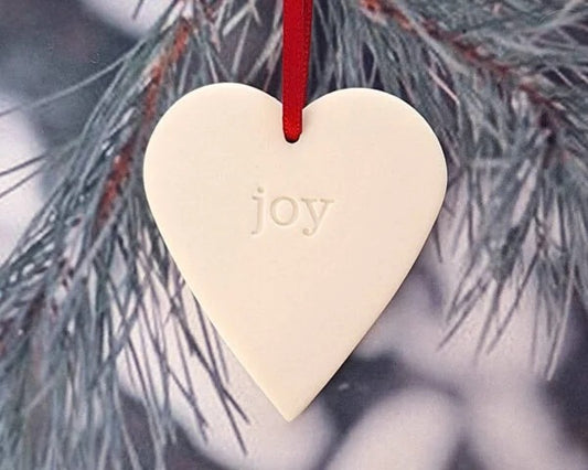 Hanging Ceramic Heart Joy