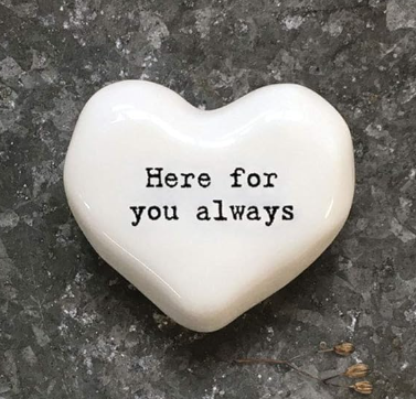 Heart Pebble Token - Here For You Always