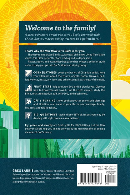 New Believer's Bible NLT (Hardcover): First Steps for New Christians - The Christian Gift Company