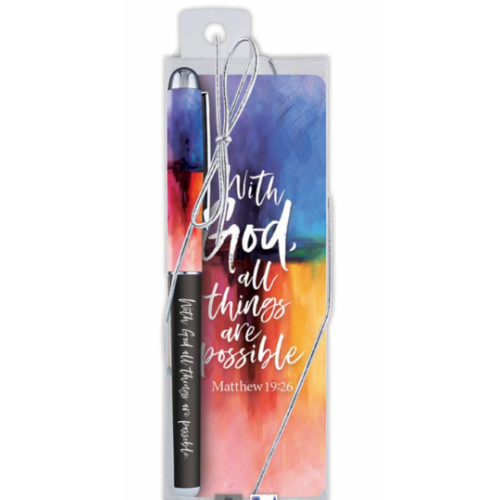 Pen and bookmark - With God - The Christian Gift Company