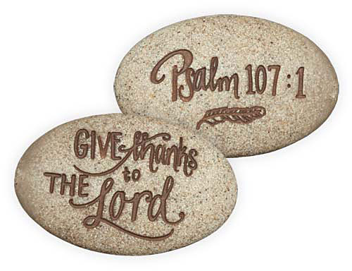 Pocket Stone - Give Thanks To The Lord - The Christian Gift Company