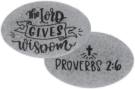 Pocket Stone - The Lord Gives Wisdom - The Christian Gift Company