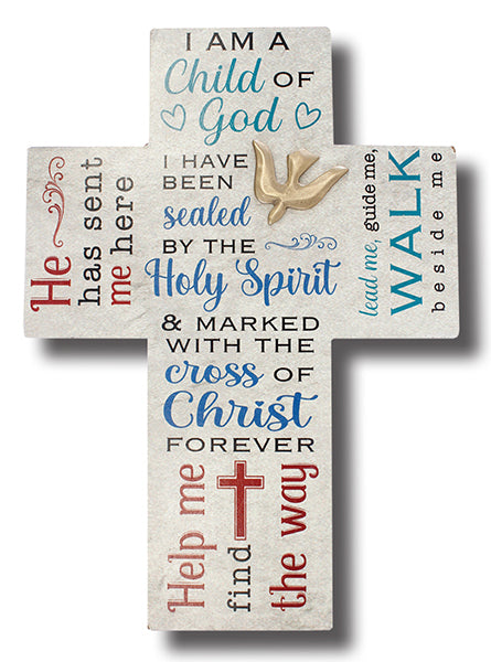 Wood Cross - I am a child of God - The Christian Gift Company