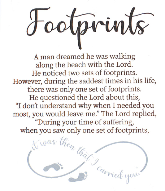 Ceramic Plaque/Footprints - The Christian Gift Company