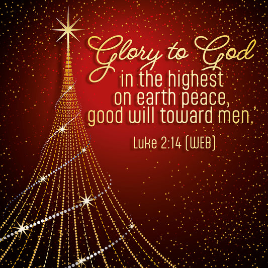 Glory to God Christmas Card - The Christian Gift Company